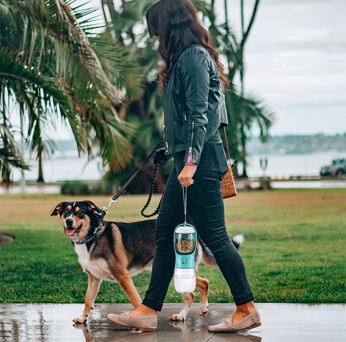 Dog Water Bottle with Food Container