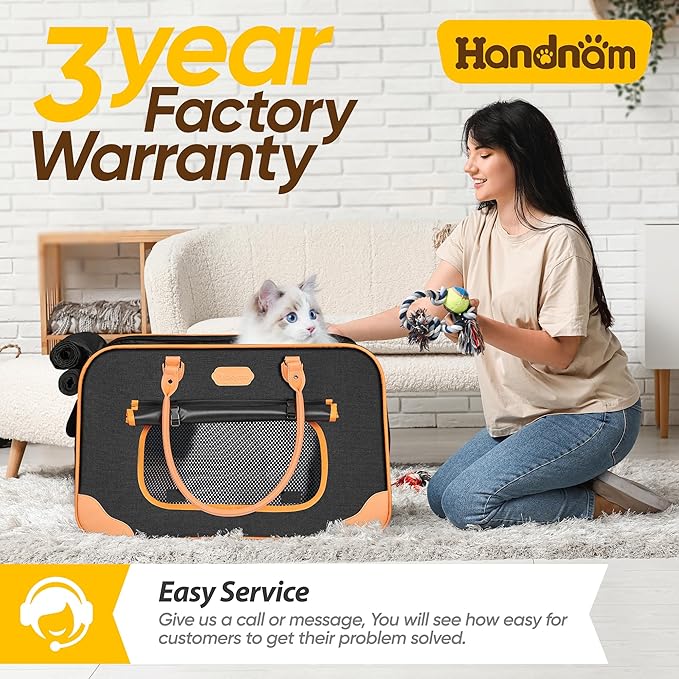 Large Cat Carrier with Wheels 38 Lbs,