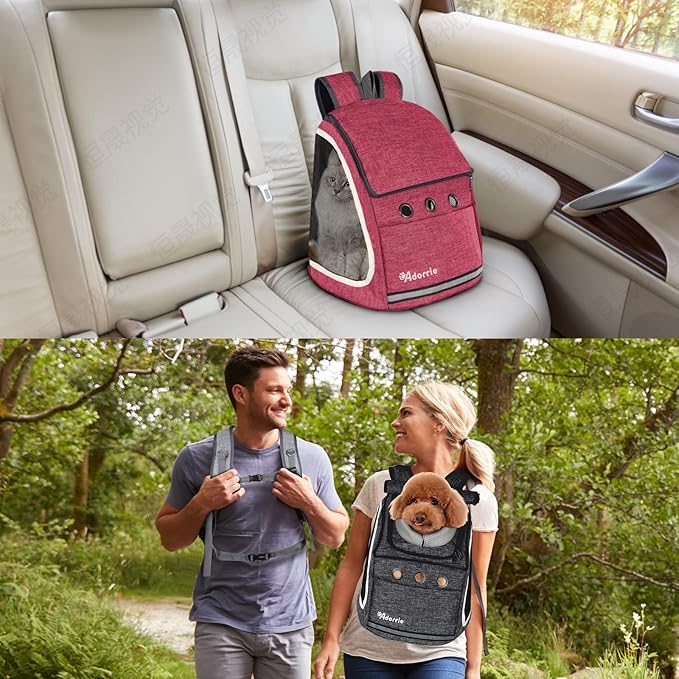 Dog Cat Backpack Carrier for Small Dogs and Cats