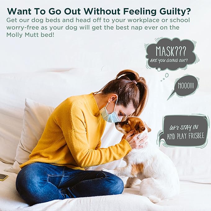 Molly Mutt Medium to Large Dog Bed Cover 27”x36”x5’’ - 100% Cotton