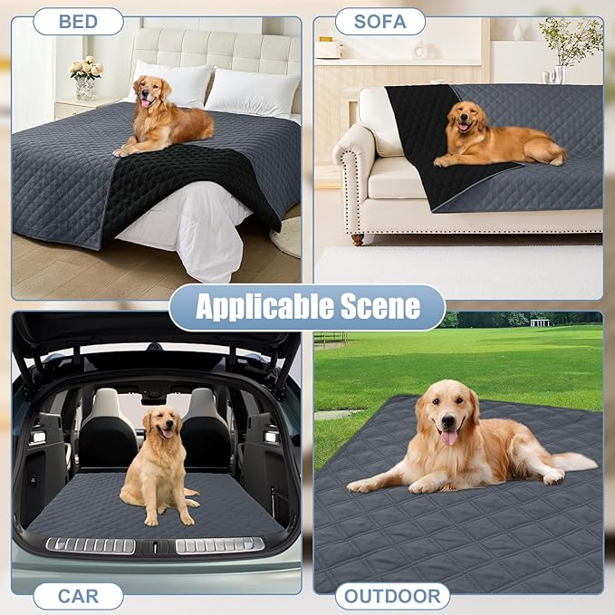 smiry Waterproof Dog Blanket (30"x70", Dark