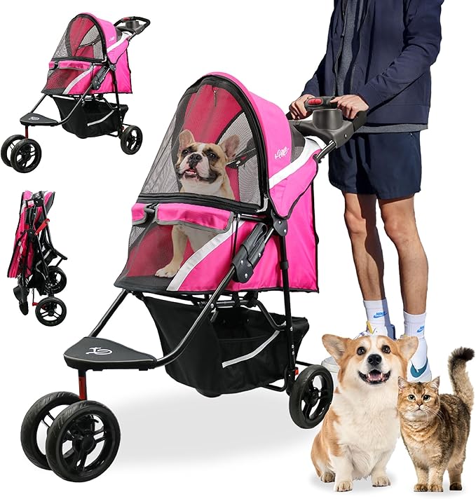 Petique Revolutionary Durable Pet Stroller 55LBS -