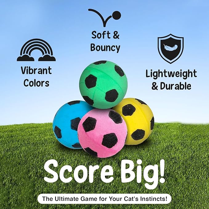 Vila Cat Soccer Balls 1.5” -2” 12 Pcs
