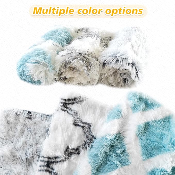 PJYuCien Fluffy Fleece Calming Pet Throw Blanket 16 * 24", Machine