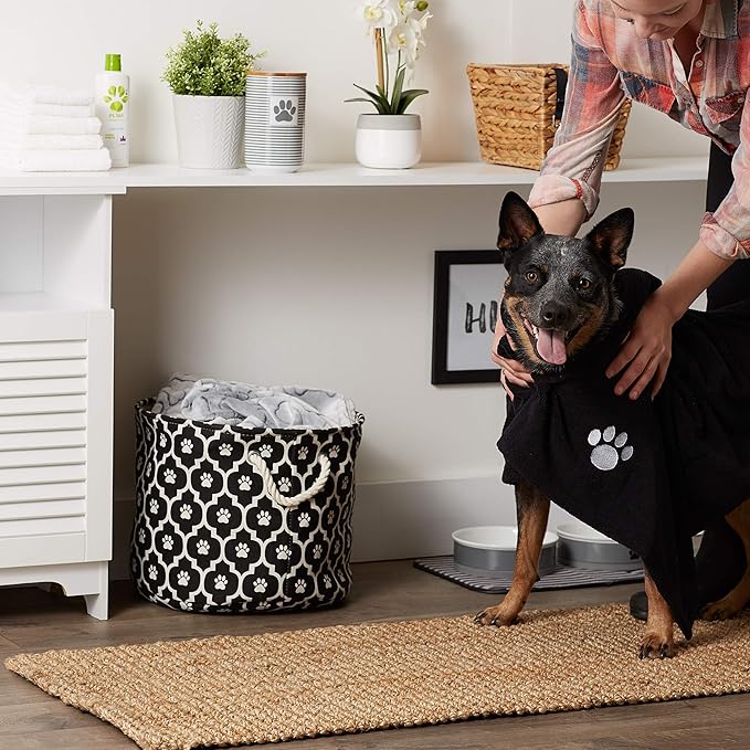 Bone Dry Pet Grooming Towel Collection Absorbent Microfiber X-Large 41x23.5", Embroidered