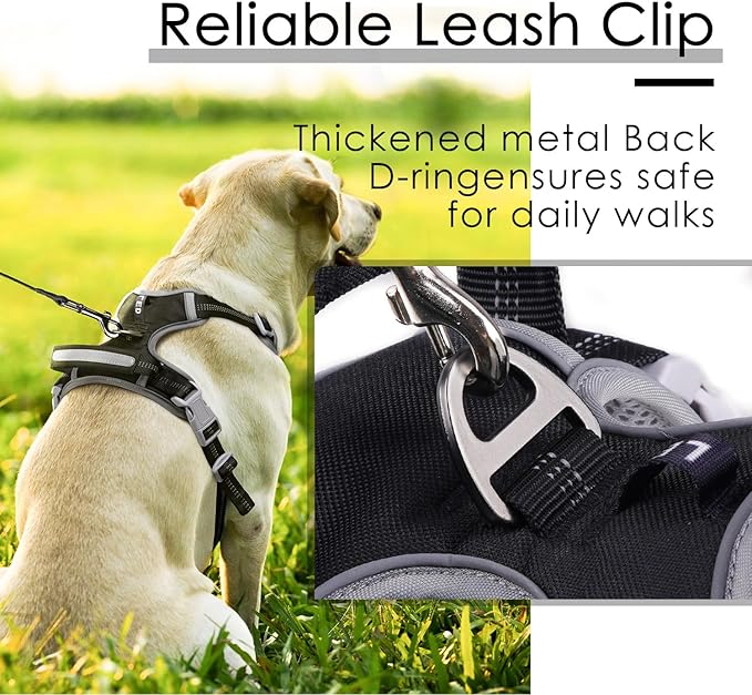 ThinkPet No Pull Harness Breathable Sport Harness with Handle-Dog Harnesses Reflective Adjustable for Medium Large Dogs