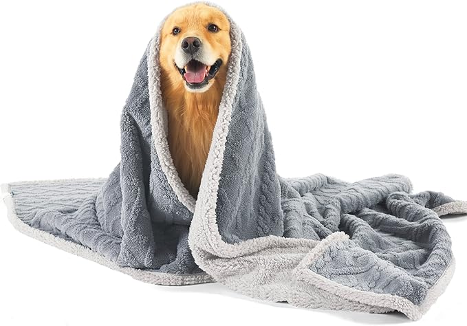 Bedsure Waterproof Dog Blankets for Large Dogs 50"x60", Grey