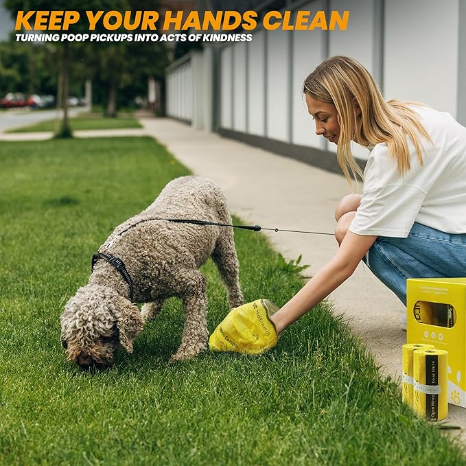 Compostable Dog Poop Bags Bags-270 Count 18 Rolls,