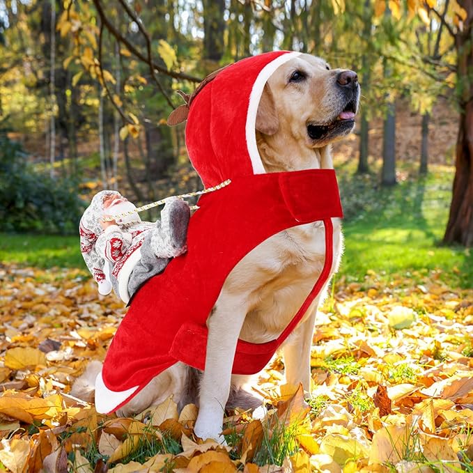 BWOGUE Santa Dog Costume Christmas Pet Clothes Santa