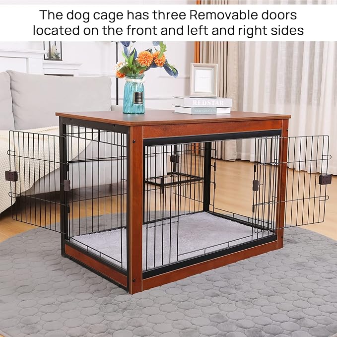37.8 x 23.6 x 27.1 Inches Dog Crate Furniture Style for Small Medium Pets