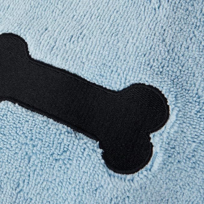 Bone Dry Pet Grooming Towel Collection Absorbent Microfiber X-Large 41x23.5", Embroidered