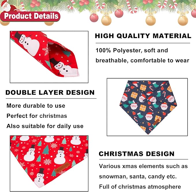 ADOGGYGO Christmas Dog Bandana