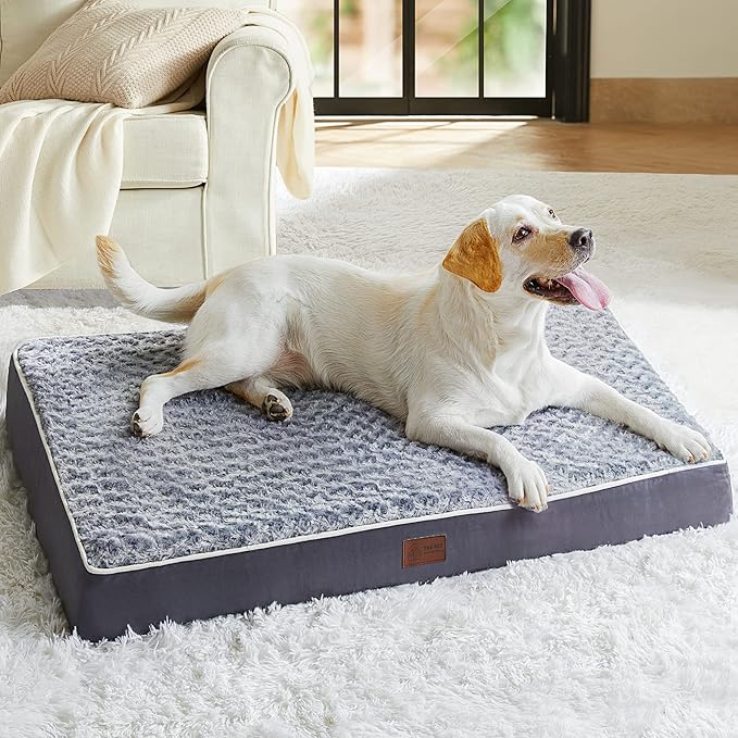 Figopage Orthopedic Memory Foam Dog Bed for Large Dogs