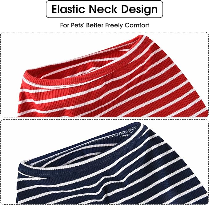 Koneseve Dog Shirt Vest Lightweight Stretchy Dog T-Shirts 2 Pack