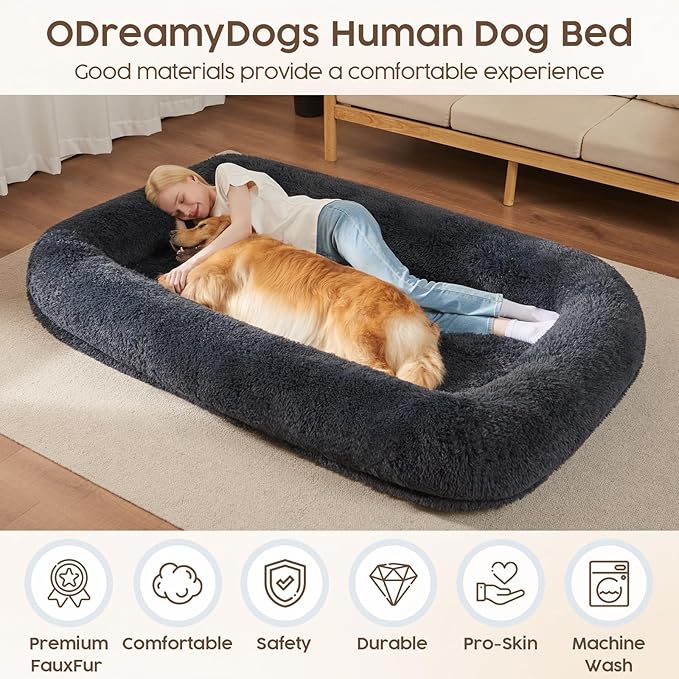 Human Dog Bed Cover (No Filler 80"x48"x10", 290