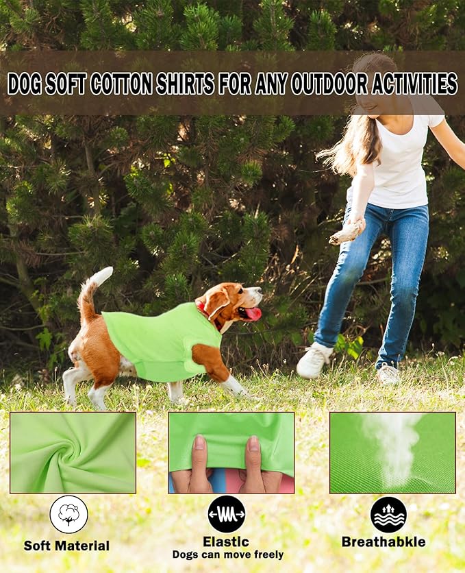 Dog Lightweight Shirts Costumes,2 Pack,L