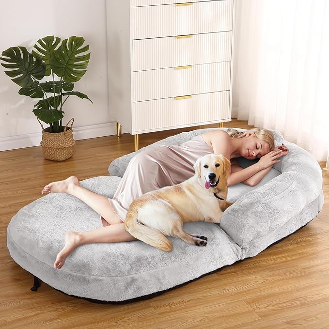 GAOMON Human Size Dog Bed for Adult 71"x43"x10" Giant