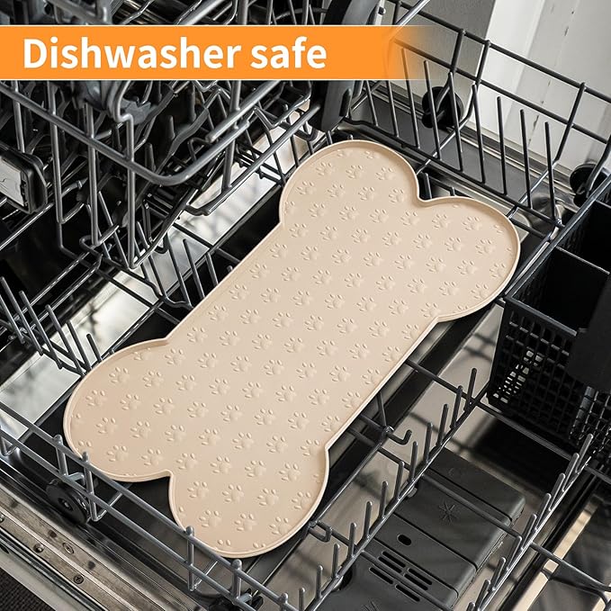 Dog Food Mat Anti-Slip Silicone Dog Bowl Mat