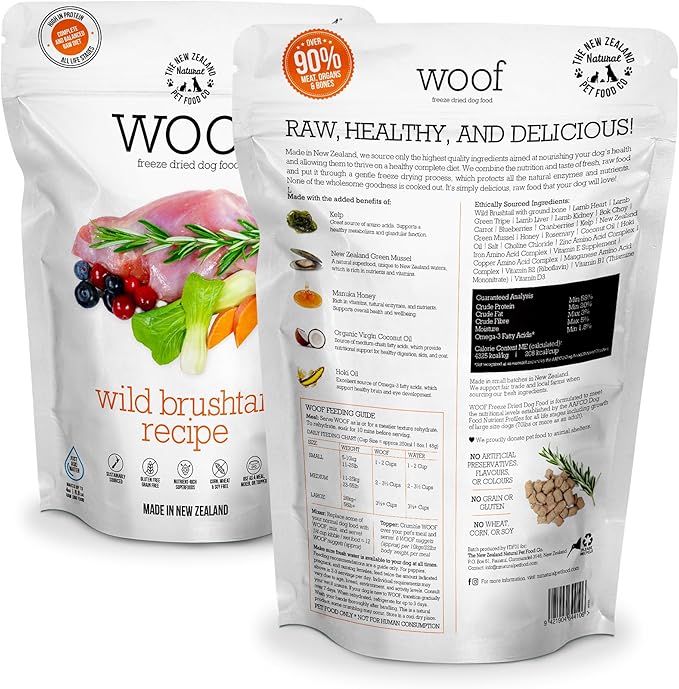 WOOF Freeze Dried Dog Food 2.2 lb