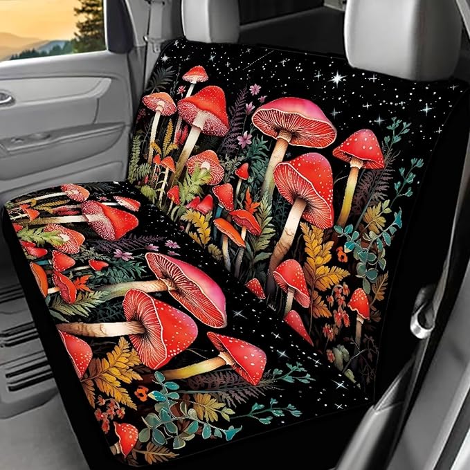 Tupalatus Stretchy Seat Cushion Cover Auto Interior Accessories Pet Dog Car Rear Bench Seat Covers Full Set of 2 Pack