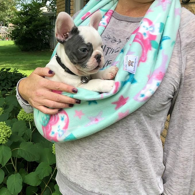 Critter Cuddler Small Animal Carrier and Bonding Pouch Anti-Anxiety Interactive Play Exercise Ring Therapeutic for Pet & Handler Small Dog Cat Hedgehog Puppy Travel Sling - Made in USA (Bugaboo)