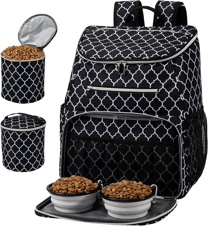 BAGLHER Dog Travel Bag Backpack 2 Silicone 2 Food