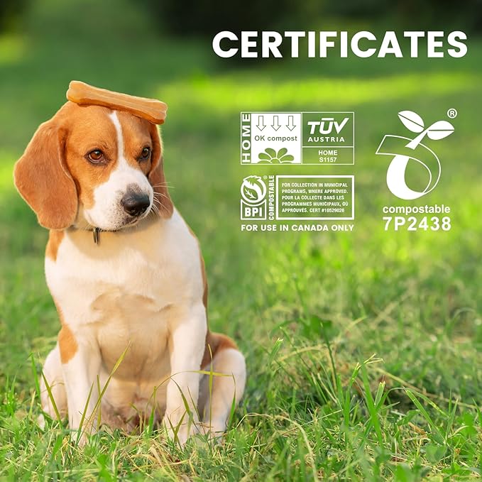 SUPERBIO handle tie dog poop bags 12 rolls,180