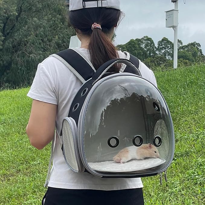 Portable Travel pet Backpack Carrier Hamster Bag Guinea