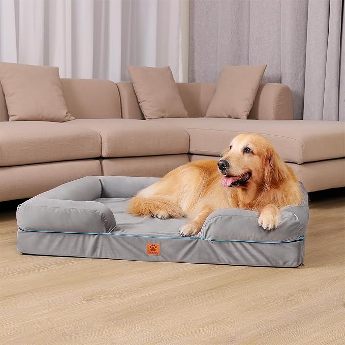 GLADOG Orthopedic Extra Large Dog Bed with Full Memory Foam