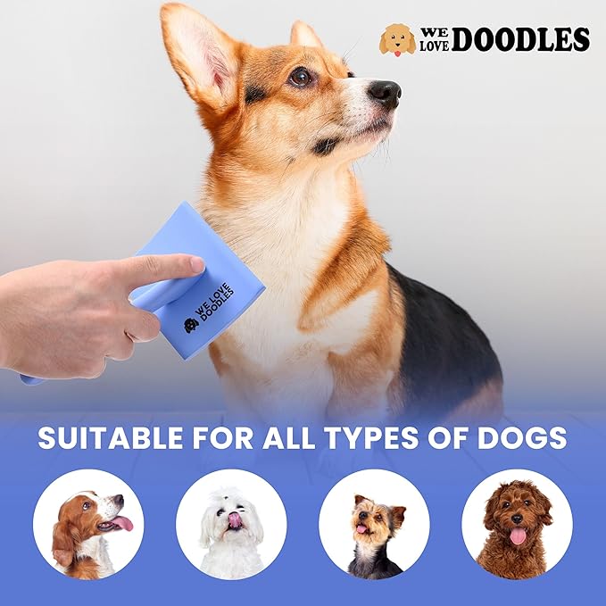 We Love Doodles Grooming Curved Slicker Brush for Long-Haired Dogs