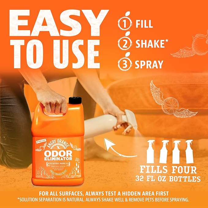 ANGRY ORANGE Pet Odor Eliminator for Dog Urine and Smells 1 Gallon