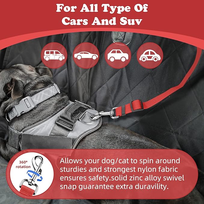 BWOGUE Pet Dog Cat Seat Belts (1 Pack)