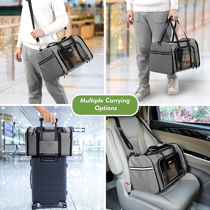 Soundy Large Cat Carrier Dog Carrier Pet Carrier Under 25 Lbs 2 Cats