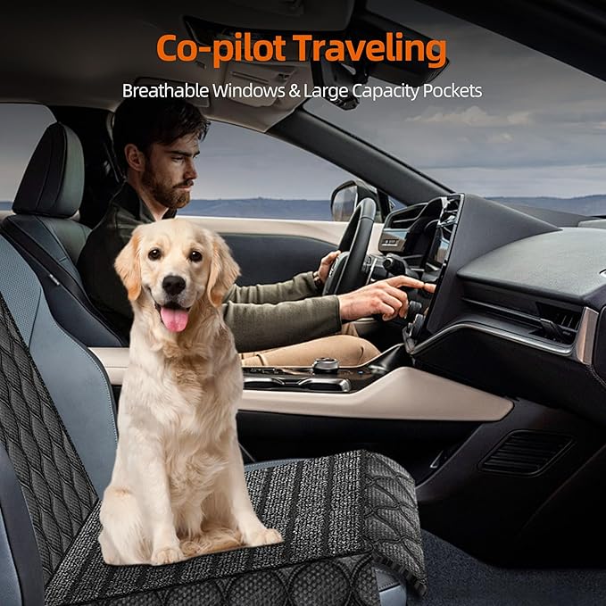 Back Seat Extender for Dogs with Non-Slip Mat 40/60 Split 100% Waterproof