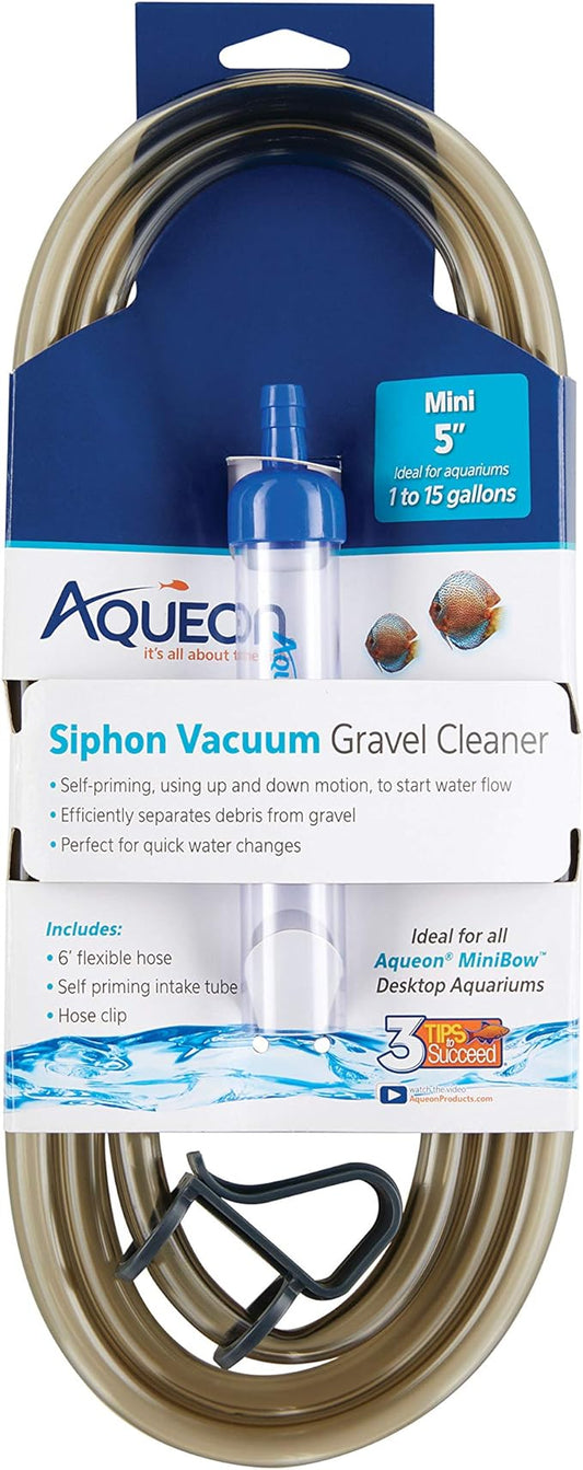Aqueon Aquarium Siphon Vacuum Gravel Cleaner Mini 5 Inches