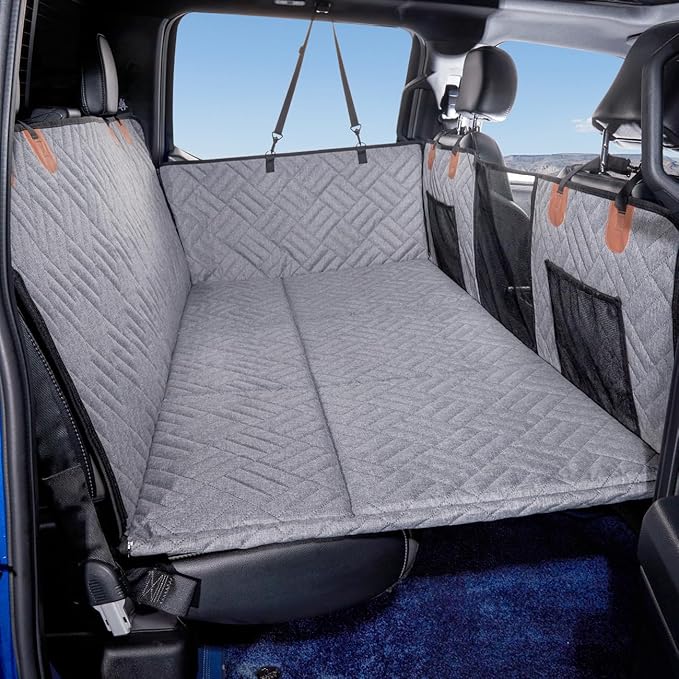 Dog Back Seat Extender for Truck F150/RAM1500/Silverado (Gray)