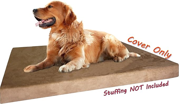Dogbed4less External Pet Bed Cover with Zipper Liner for Large Dog 47"X29"x4" XL,