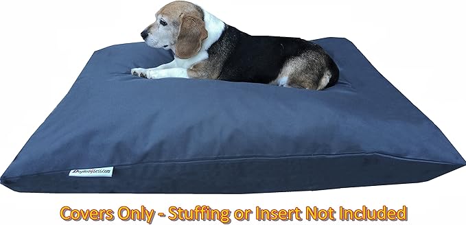 Dogbed4less Do It Yourself DIY Pet Bed Pillow Duvet Oxford Cover + Waterproof Internal case for Dog/Cat at Large 48"X29" Dark Slate Color