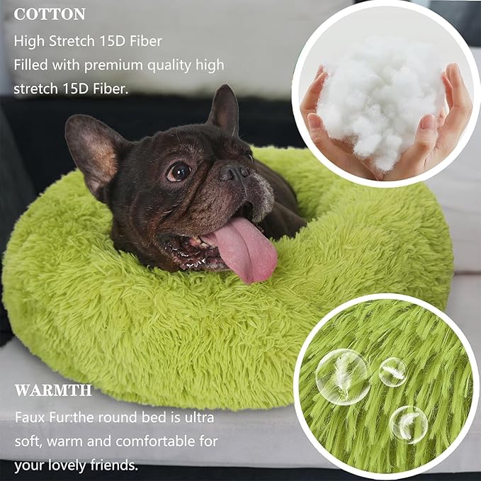 Puppy Bed for Calming Dog 23 Inches Dark 15 lbs