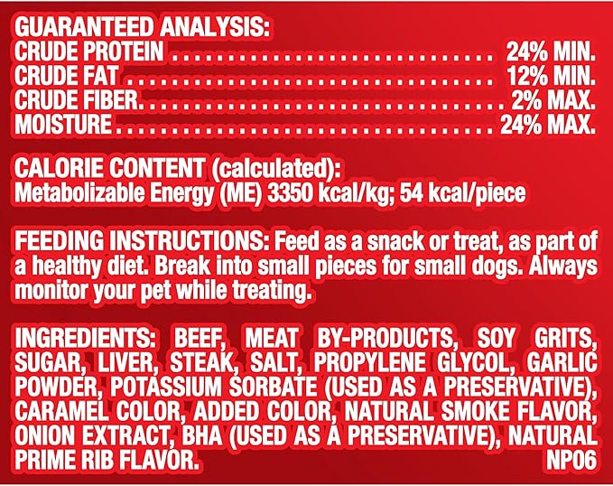 Pup-Peroni Dog Treats, Prime Rib Flavor, 38 Ounce, Made with Real Steak
