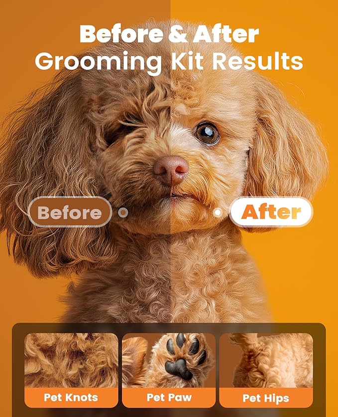 oneisall Dog Clippers and Dog Paw Trimmer Kit 2 in 1 Low