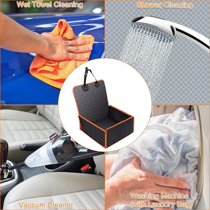 uxcell Dog Car Seat Cover with Side Flaps 5 Layer 600D Oxford