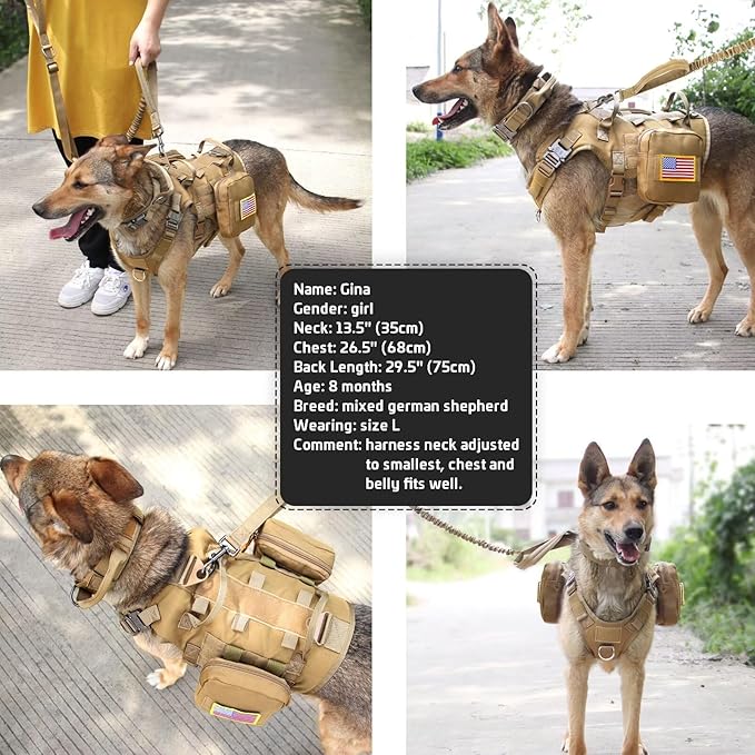 Forestpaw Tactical Dog Harness for Large Dogs