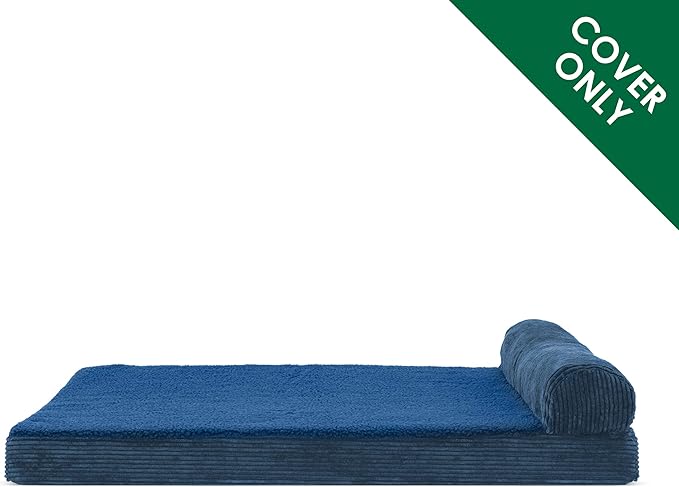 Furhaven Replacement Dog Bed Cover Fleece & Corduroy Chaise