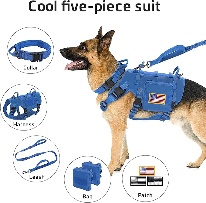 Forestpaw Tactical Dog Harness for Large Dogs