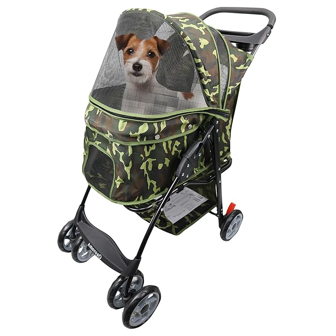 AmorosO 4 Wheels Pet Convenient Stroller
