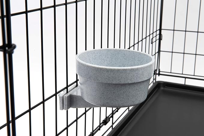 Lixit Quick Lock Removable Dog Kennel Bowls for Wire and Soft Sided Crates (20oz Wire Crate
