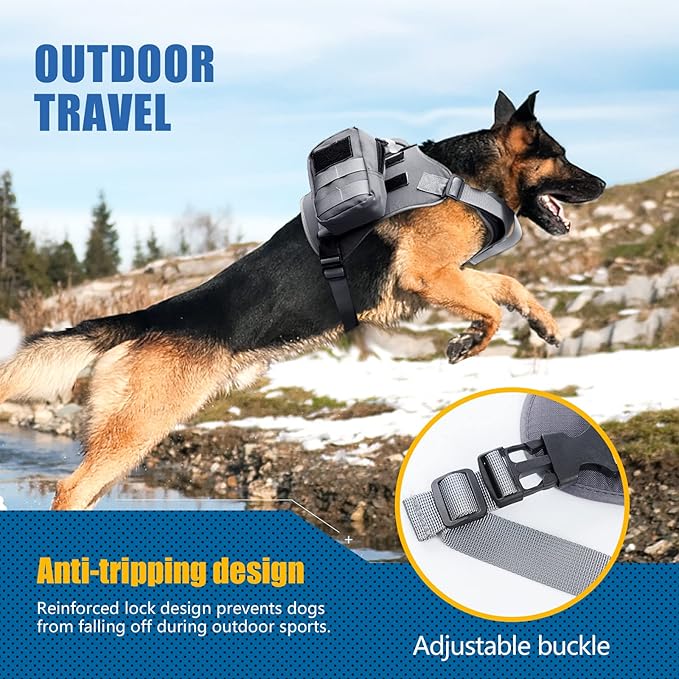 ROZKITCH Dog Backpack for Medium & Large Dogs Outdoor Hiking Camping