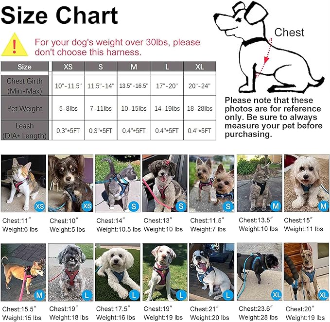 Dog Harness Step-in Breathable Puppy Cat Dog Vest