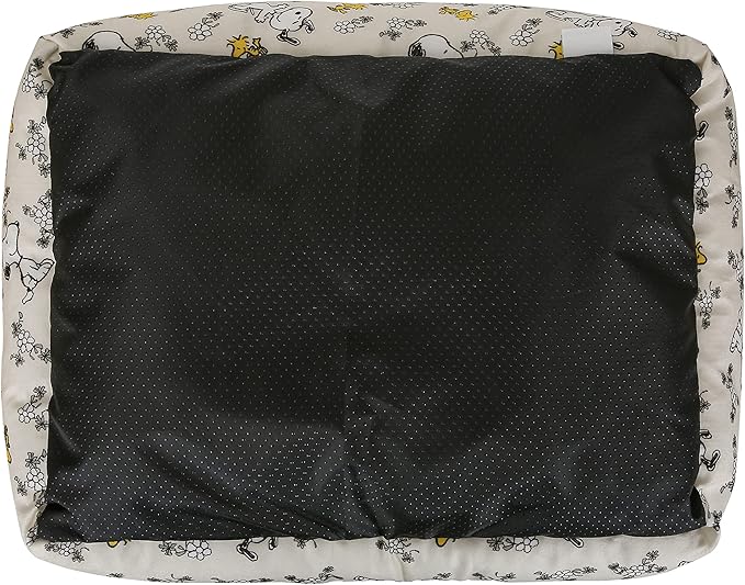 Snoopy & Woodstock Cuddler Dog Bed in Beige 24" x 19" x 8"